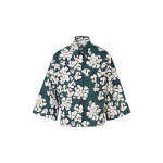 Bracelet-Sleeve Papercut Flower Shirt Blouse