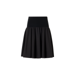 Flared Mixed-Media Mini Skirt