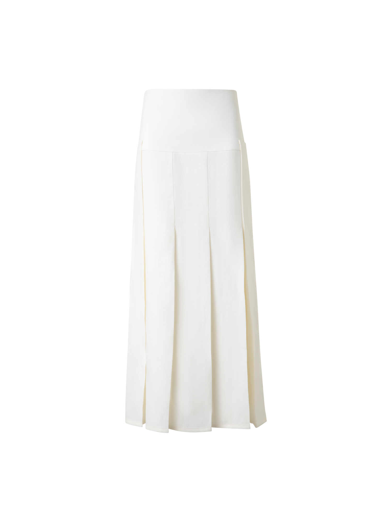 img_957fa9f9-b0e0-499c-96f7-8f3648fc8079.png Pleated Midi Skirt in Linen Wool Blend - Image 1