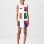 Short Sheath Dress with Paravent Patchwork