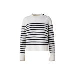 Striped Boxy Sweater in Merino Cashmere Blend