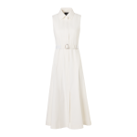 Sleeveless Stretch-Cotton Denim Midi Dress