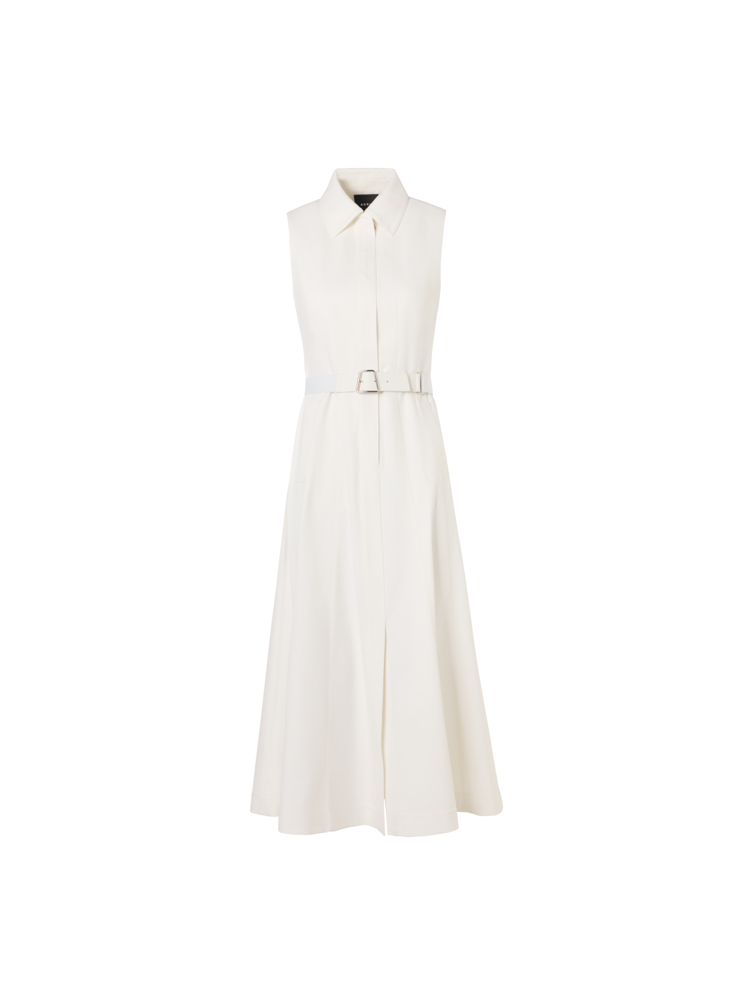 img_9c3320f8-5502-4a2c-a02a-d22092999f94.png Sleeveless Stretch-Cotton Denim Midi Dress - Image 1