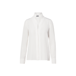 Long Sleeve Silk Blouse with Stand-up Collar