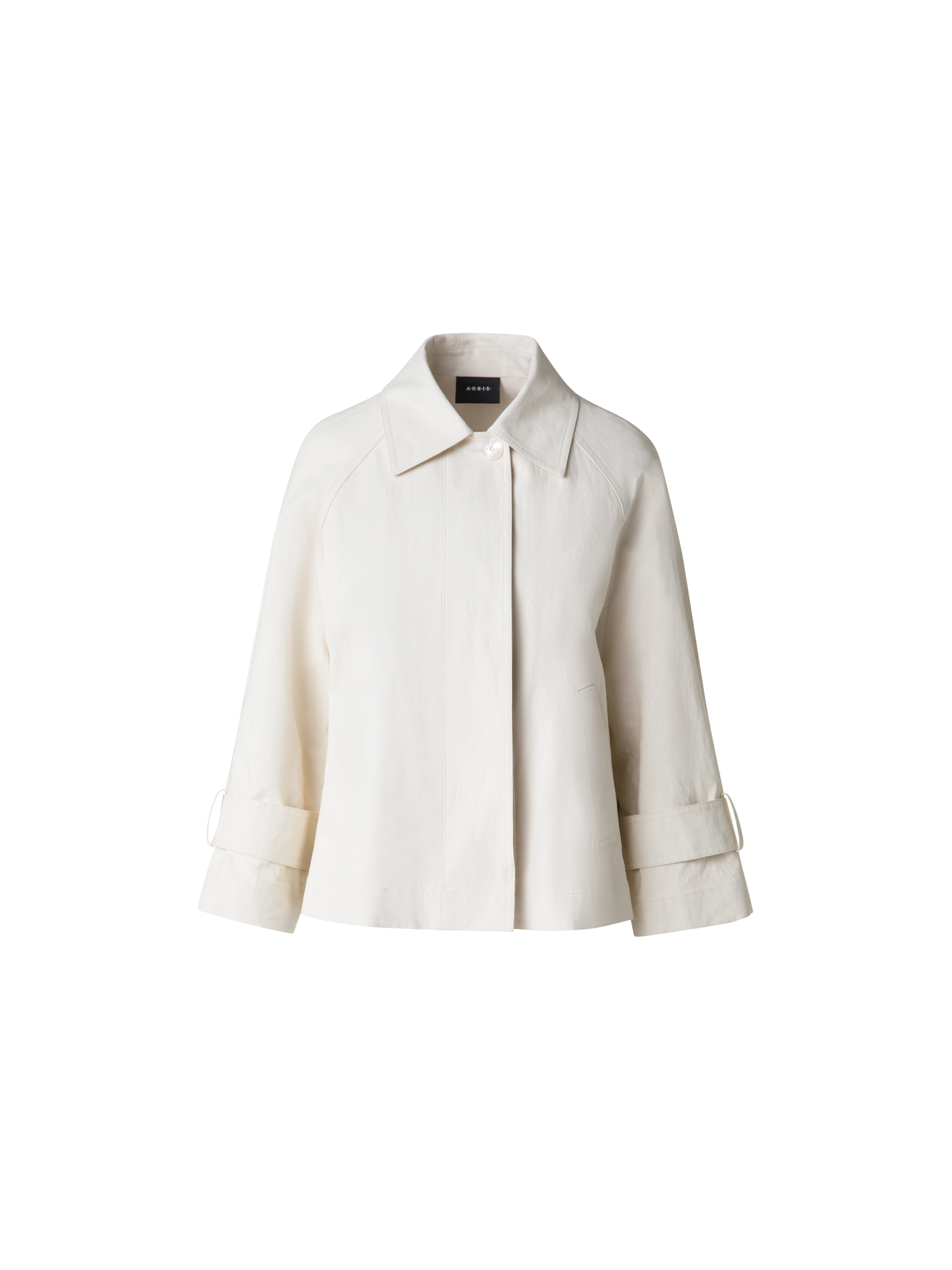 img_a3b42ea6-6d69-4500-b6d5-1ac4a73787fd.png Water Repellent Short Jacket in Coated Linen - Image 1