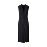 Wool Double-Face Sheath Dress with Pinstripes