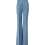 Wide-Leg Cashmere Silk Gabardine Pants