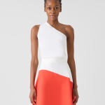 Fitted One-Shoulder Cotton Jersey Top