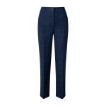 Cropped Straight Cotton Denim Stretch Pants