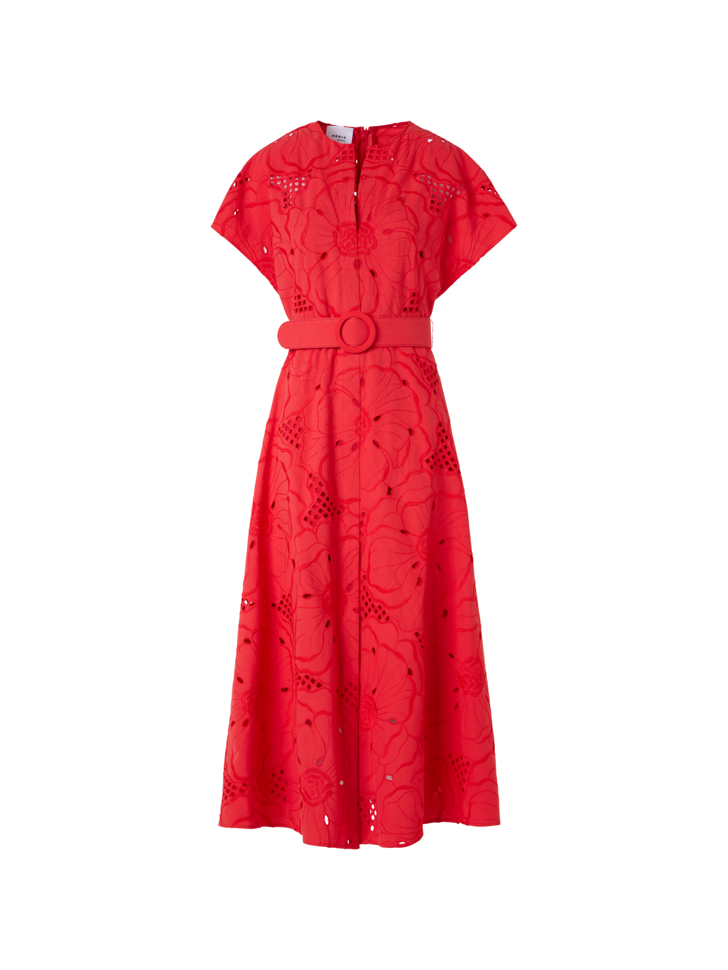 img_b6537e51-299d-4fb5-bcf9-9c714bc6a088.png Flower Eyelet Midi Dress - Image 1
