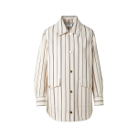 Boyfriend Jacket in Striped Denim