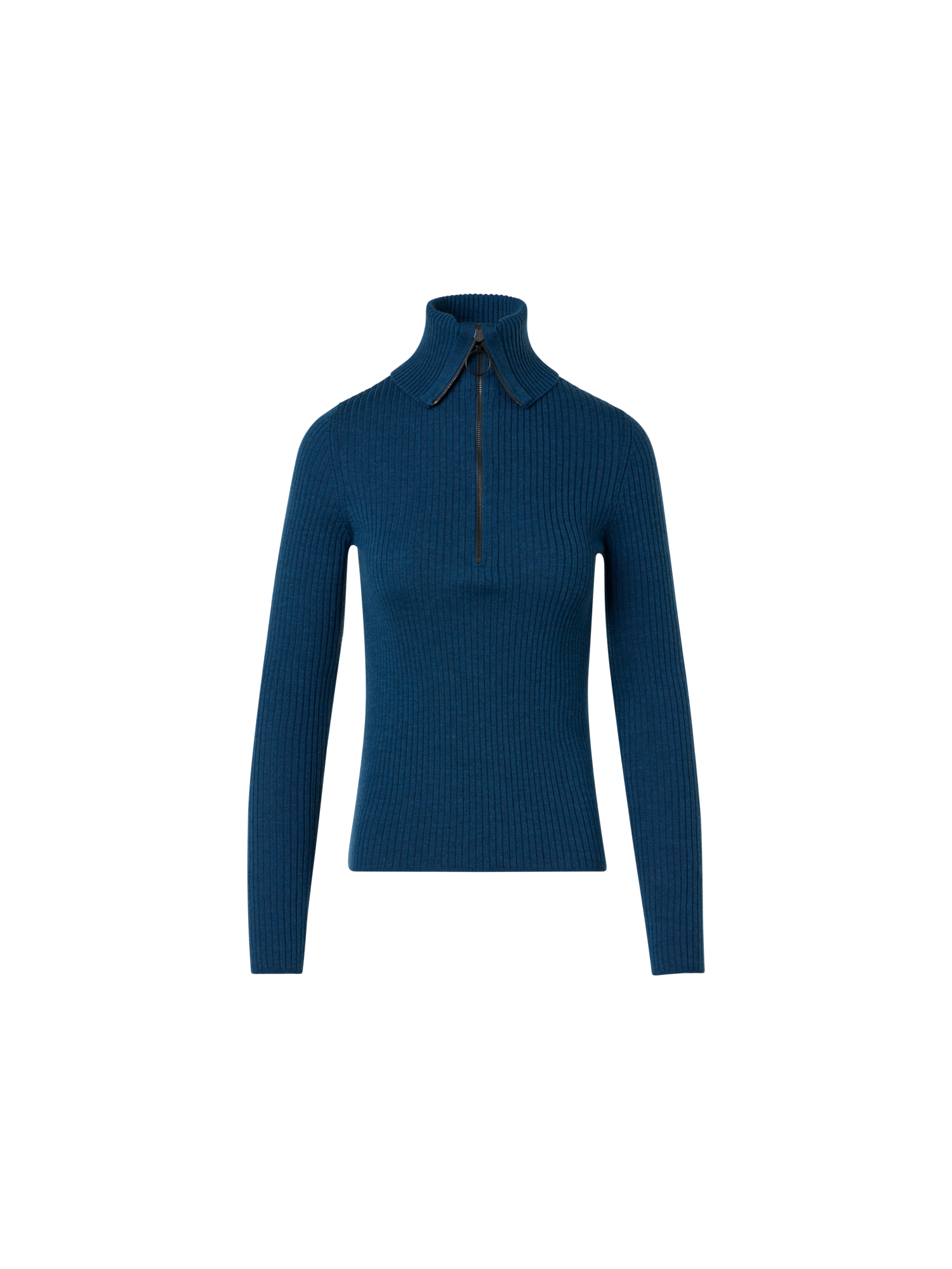 img_bbbea3d9-a69f-4326-a799-ca3d2baac5de.png Sailor Collar Merino Wool Rib Half-Zip Sweater - Image 1