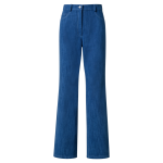 Straight Cotton Denim Stretch Pants