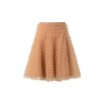 Short A-Line Ruched Tulle Skirt