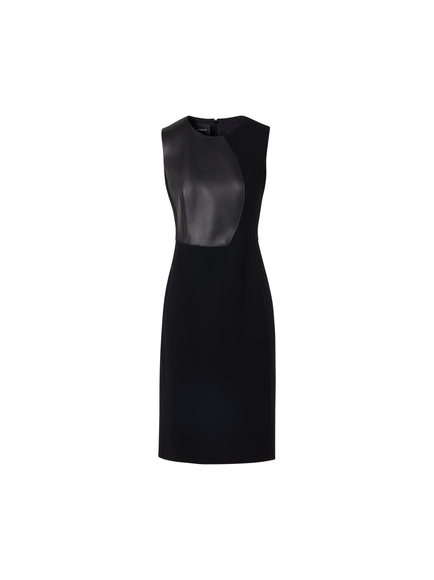 img_c0f9237e-7f17-491d-85c7-24df7ca8d29a.png Sleeveless Wool-Crêpe Double-Face Sheath Dress - Image 1