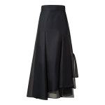 Asymetrical Midi Skirt in Silk Organza