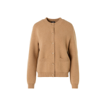 Long-Sleeve Cashmere-Piqué Knit Cardigan