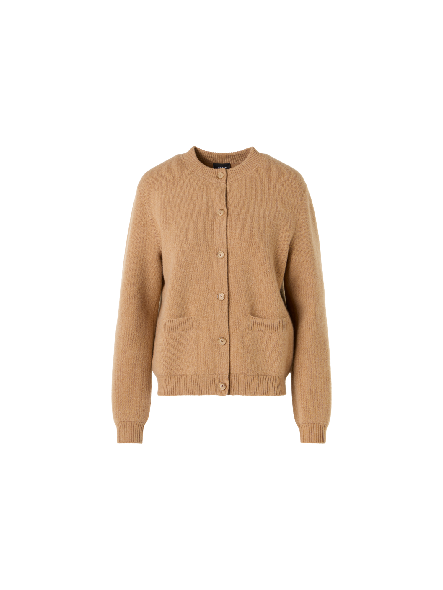 img_c2420fd7-9165-4086-9825-ea1072c5bb10.png Long-Sleeve Cashmere-Piqué Knit Cardigan - Image 1