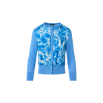 Whitecaps Print Silk Cardigan