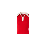 Sleeveless Merino Wool Knit Polo