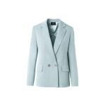 Double Breasted Blazer in Shantung Silk