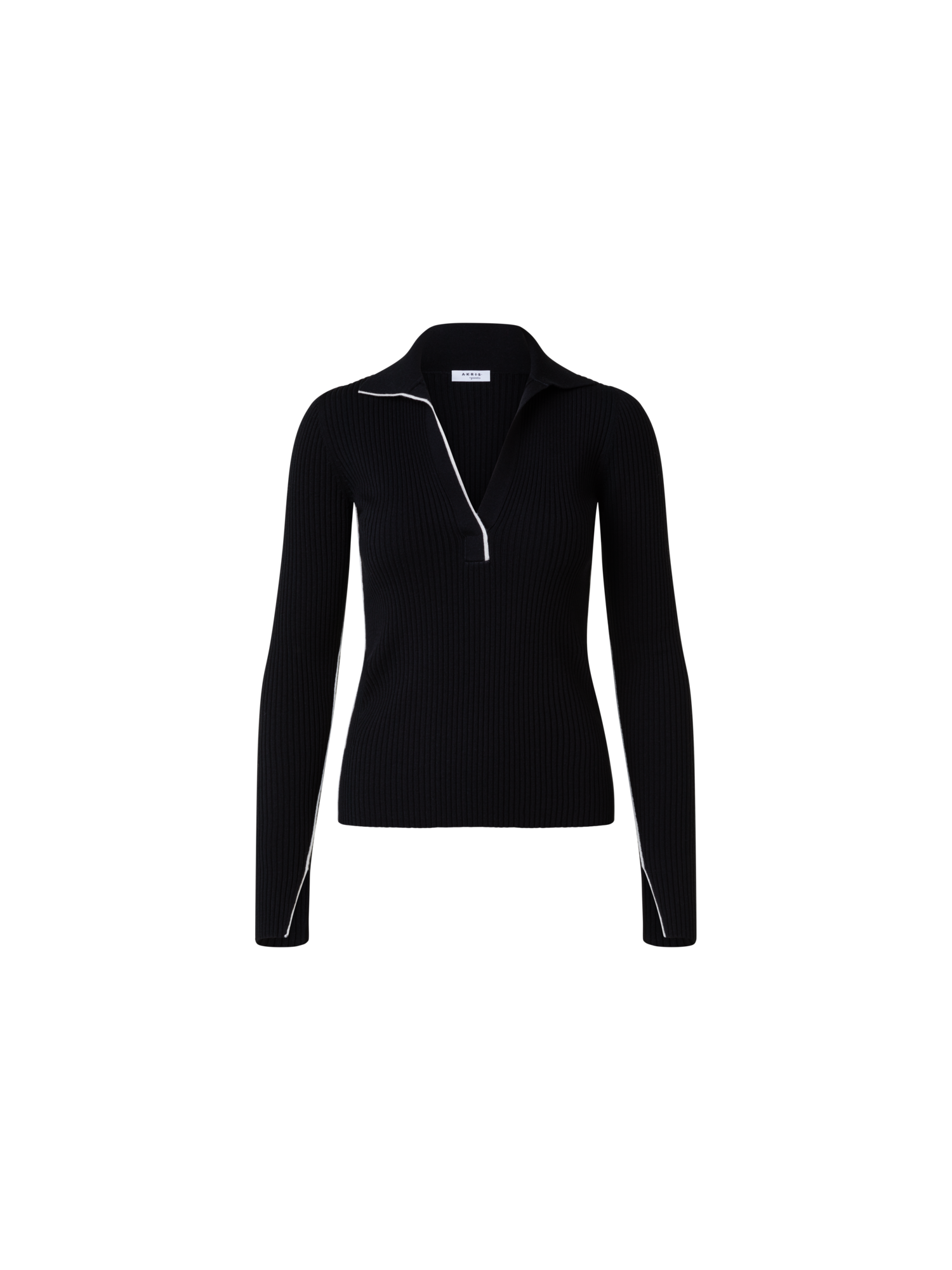img_c62a4787-a2a1-4c64-9d04-cc8af0b71362.png Ribbed Merino Wool Polo Neck Sweater - Image 1