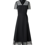Cotton Midi Dress with Eyelet Guipure