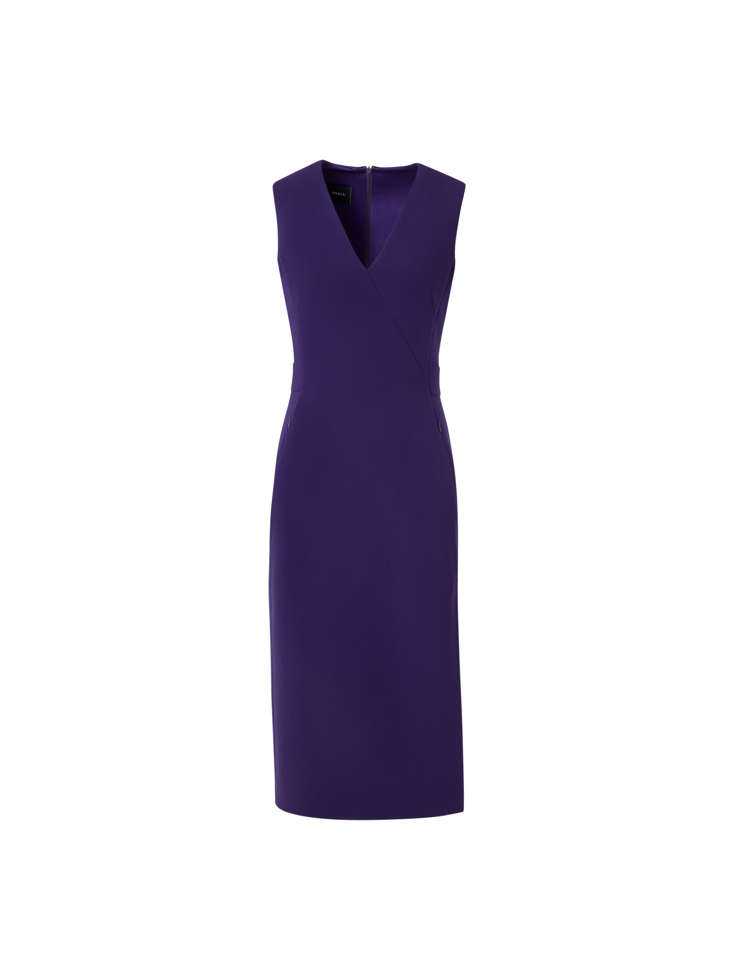 img_c9aae504-cc7f-41a7-99e5-2367596ea5e1.png Sleeveless Bi-Stretch Wool Double-Face Shift Dress - Image 1