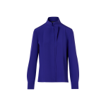 Long-Sleeve Silk Crêpe Blouse