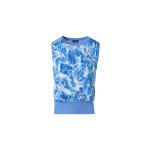 Silk Knit Top with Whitecaps Print