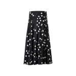Flared Cotton-Satin Midi Skirt