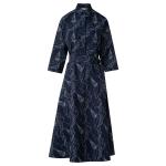 Midi Shirt Dress in Cotton with Sailboat Print