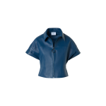 Pin Dot Nappa Leather Zip Jacket