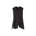 Sleeveless Flower Eyelet Tunic Blouse