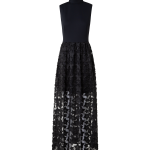Midi Dress with 3D Star Embroidery
