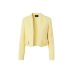 Short Wool Crêpe Double-Face Jacket