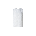 Sleeveless Blouse with 3D Carnation Embroidery