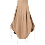 Flared Cotton Double-Face Midi Skirt