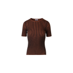 Short-Sleeve Merino Wool Knit Sweater