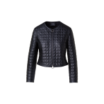 Short Quilted Leather Jacket