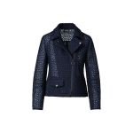 Biker Jacket with St. Gallen Flower Embroidery