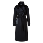 Cashmere Coat with Horsehair Collar and Pocket