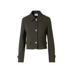 Long-Sleeve Glen-Check Heavy Wool Twill Jacket