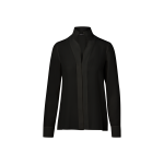 Long Sleeve Silk Blouse with Stand-up Collar