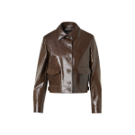 Lacquered Leather Short Jacket