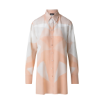Silk Tunic Blouse with Chiaroscuro Print