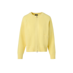 Cashmere Piqué Zip Cardigan