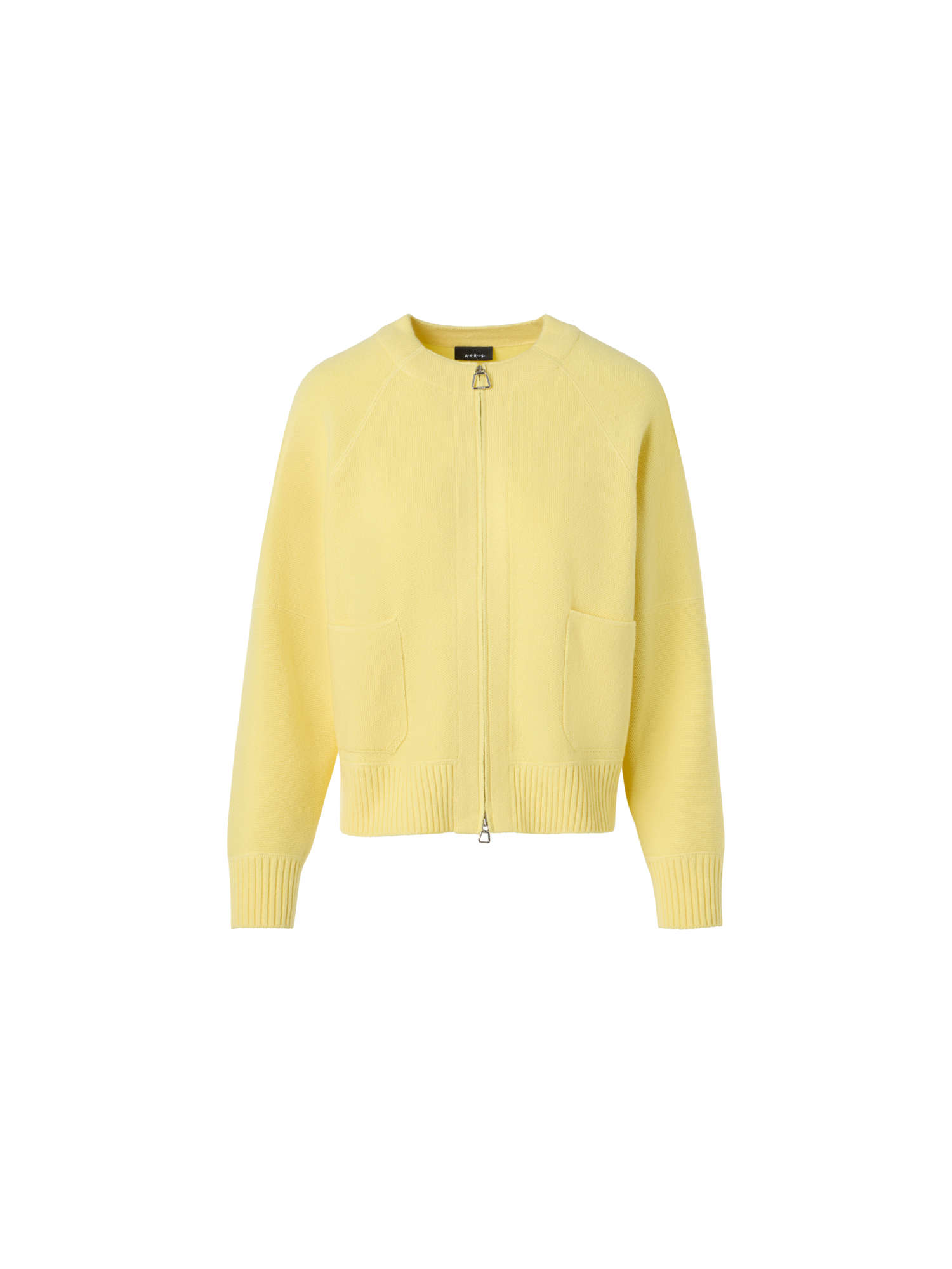 img_f118199e-a089-46eb-bfc7-06ebc31dec80.png Cashmere Piqué Zip Cardigan - Image 1