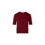 Short-Sleeve Merino Wool Knit Sweater