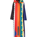 Ivano Taffeta Maxi Coat with Paravent Print